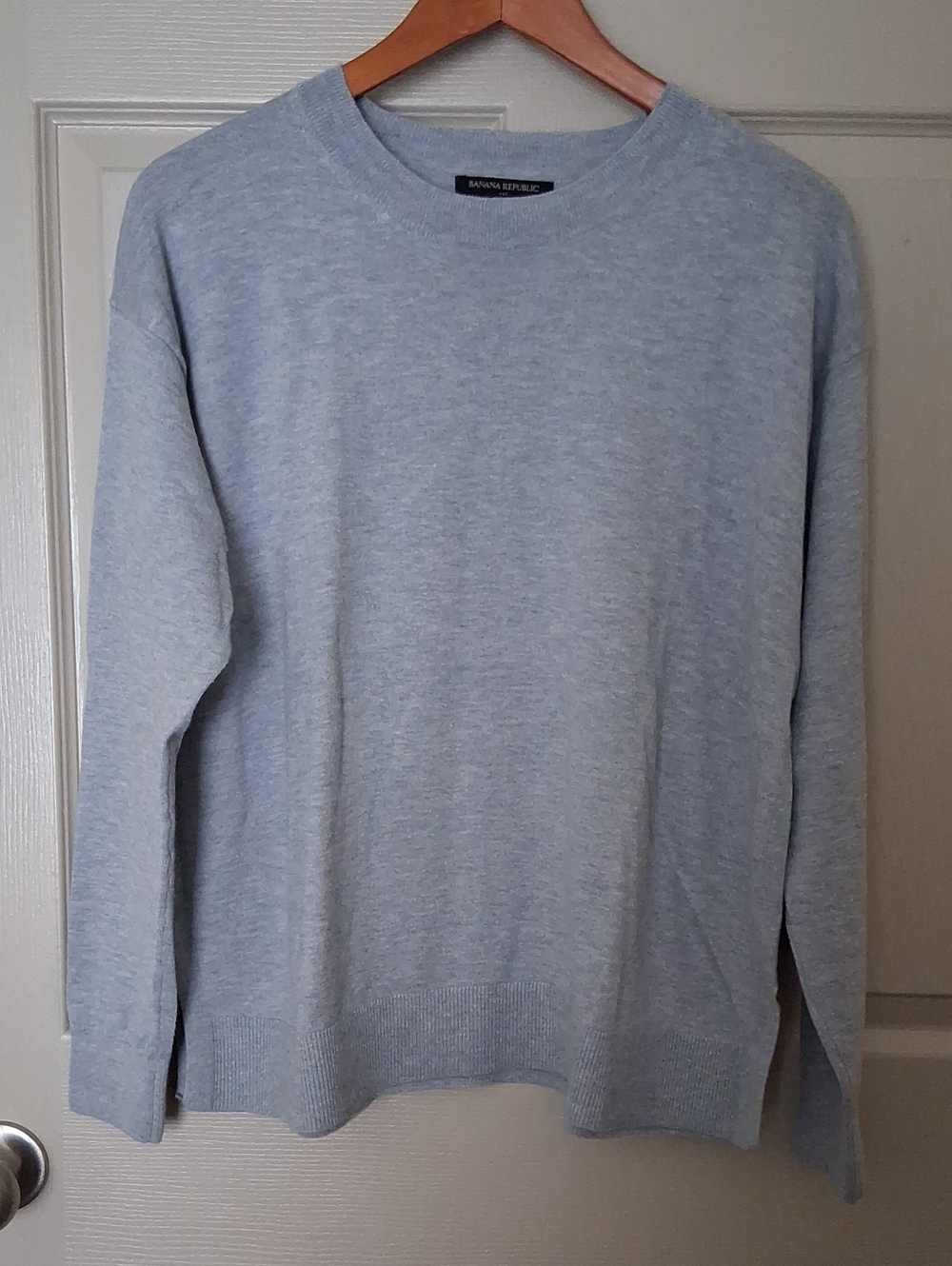 Blue Crewneck Lightweight Sweater